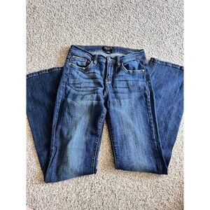 Judy Blue Jeans Women 7/28 Blue Boot Cut Denim 28x31 Distressed Boho Indie